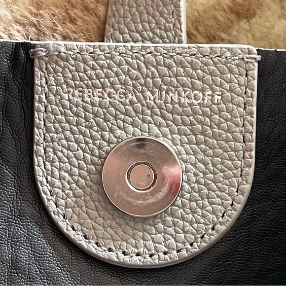 Rebecca Minkoff Megan Leather Boho Hobo Shoulder Bag In Perla Gray - Picture 12 of 16